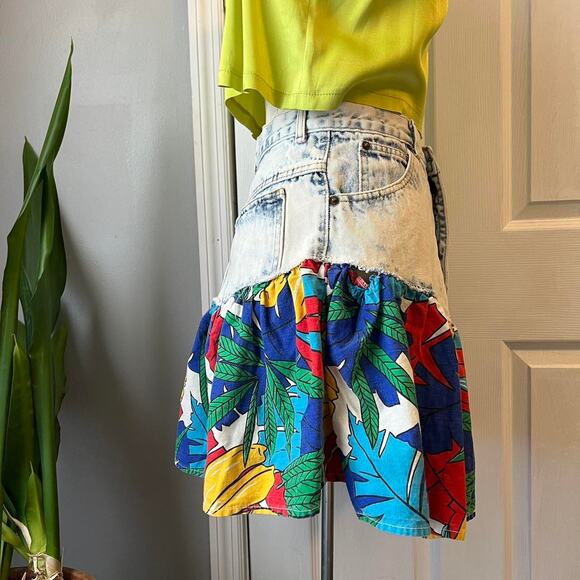 Vintage Reworked Acid Wash Skirt - Picture 3 of 7